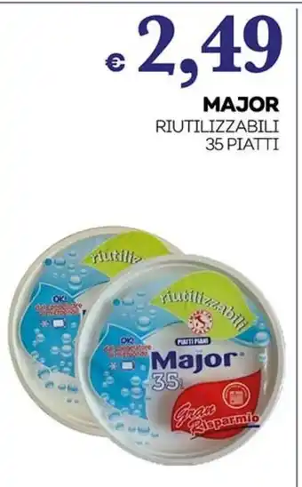 Pilato MAJOR RIUTILIZZABILI 35 PIATTI offerta
