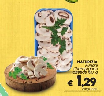 Crai NATURIZIA Funghi Champignon affettati 150 g offerta