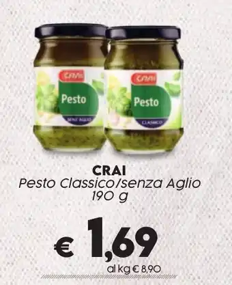 Crai CRAI Pesto Classico/senza Aglio 190 g offerta
