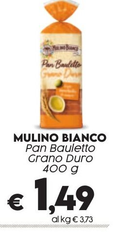 Crai MULINO BIANCO Pan Bauletto Grano Duro 400 g offerta