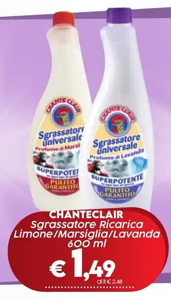 Crai CHANTECLAIR Sgrassatore Ricarica Limone/Marsiglia/Lavanda 600 ml offerta