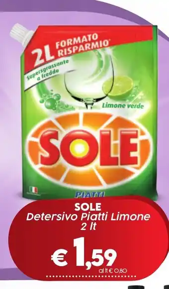 Crai SOLE Detersivo Piatti Limone 2 lt offerta