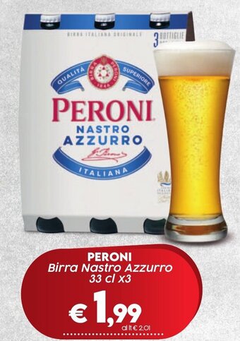 Crai PERONI Birra Nastro Azzurro 33 cl x3 offerta