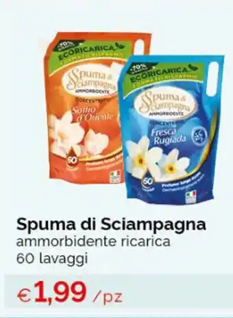 Acqua & Sapone Spuma di Sciampagna ammorbidente ricarica 60 lavaggi offerta