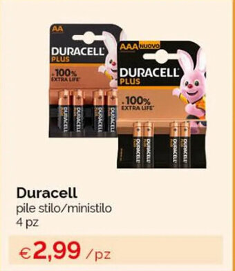 Acqua & Sapone Duracell pile stilo/ministilo 4 pz offerta