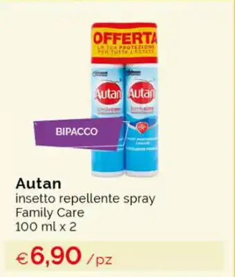 Acqua & Sapone Autan insetto repellente spray Family Care 100 ml x 2 offerta