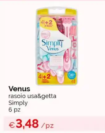 Acqua & Sapone Venus rasoio usa&getta Simply 6 pz offerta
