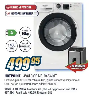 Sinergy HOTPOINT LAVATRICE NF1046WKIT offerta