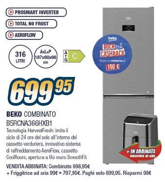 Sinergy BEKO COMBINATO B5RCNA366HXB1 offerta