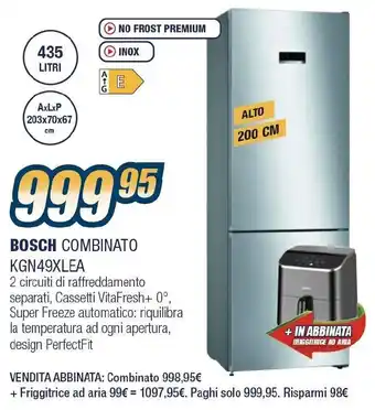 Sinergy BOSCH COMBINATO KGN49XLEA offerta