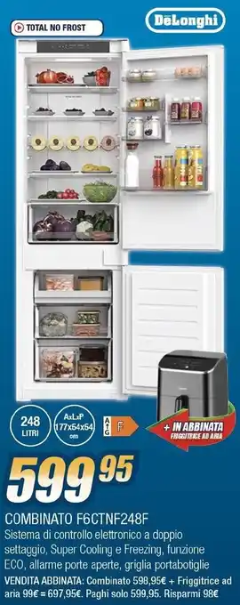 Sinergy COMBINATO F6CTNF248F DeLonghi offerta