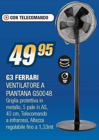 Sinergy G3 FERRARI VENTILATORE A PIANTANA G50048 offerta
