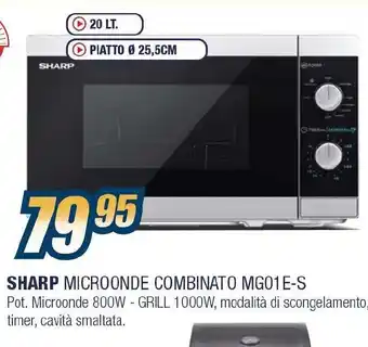 SHARP MICROONDE COMBINATO MG01E-S