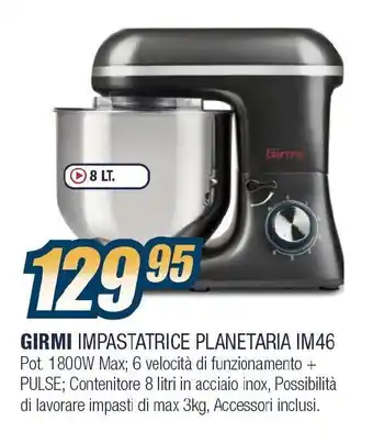Sinergy GIRMI IMPASTATRICE PLANETARIA IM46 offerta