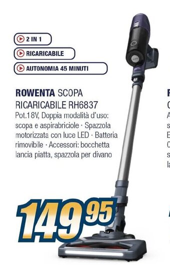 Sinergy ROWENTA SCOPA RICARICABILE RH6837 offerta