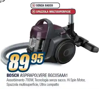 Sinergy BOSCH ASPIRAPOLVERE BGC05AAA1 offerta