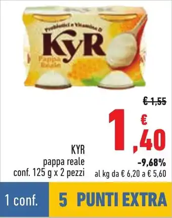 Conad KYR pappa reale conf. 125 g x 2 pezzi offerta