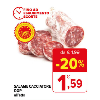 Iperal Salame cacciatore dop offerta