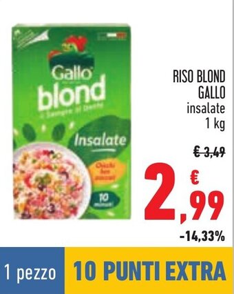 Conad RISO BLOND GALLO insalate 1 kg offerta