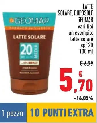 Conad LATTE SOLARE, DOPOSOLE GEOMAR 100 ml offerta