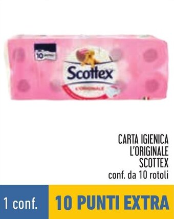 Conad CARTA IGIENICA L'ORIGINALE SCOTTEX conf. da 10 rotoli offerta