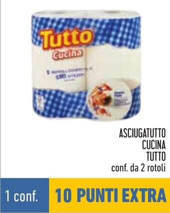 Conad ASCIUGATUTTO CUCINA TUTTO conf. da 2 rotoli offerta