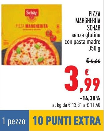 Conad PIZZA MARGHERITA SCHÄR senza glutine con pasta madre 350 g offerta
