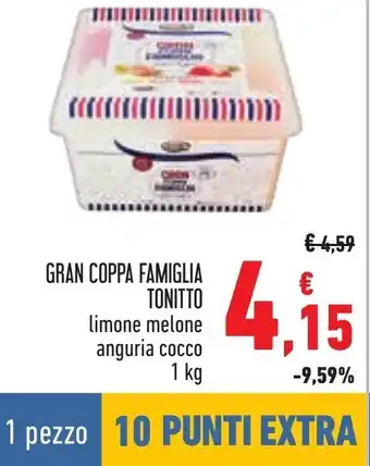 Conad GRAN COPPA FAMIGLIA TONITTO limone melone anguria cocco 1 kg offerta