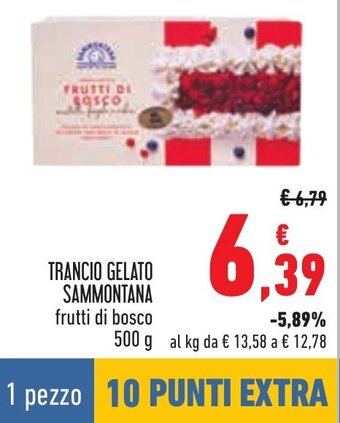 Conad TRANCIO GELATO SAMMONTANA frutti di bosco 500 g offerta