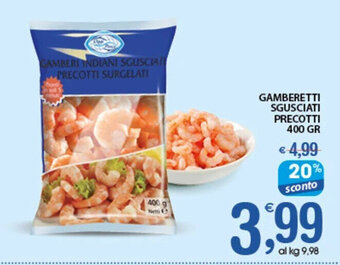 Qui Discount GAMBERETTI SGUSCIATI PRECOTTI 400 GR offerta