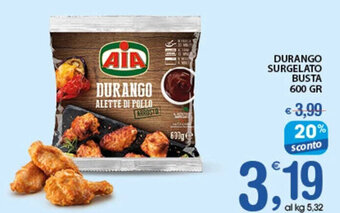 Qui Discount DURANGO SURGELATO BUSTA 600 GR offerta