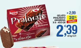 Qui Discount GELATO PRALINATO AMARENA X 6-450 GR offerta