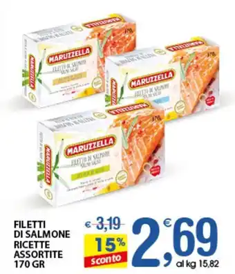 Qui Discount FILETTI DI SALMONE RICETTE ASSORTITE 170 GR offerta