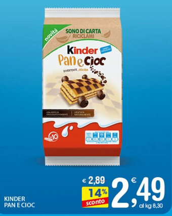 Qui Discount KINDER PAN E CIOC offerta