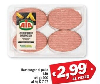 Ard Discount Hamburger di pollo AIA x4 gr.400 offerta