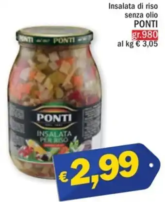 Ard Discount Insalata di riso senza olio PONTI gr.980 offerta