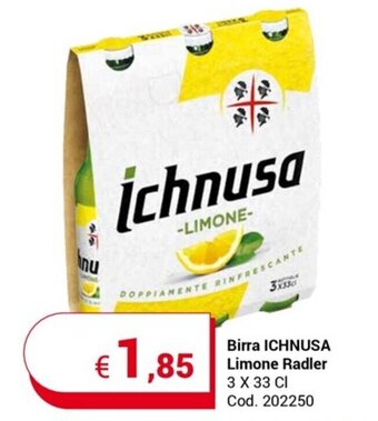 Centro Cash Birra ICHNUSA Limone Radler 3 x 33 cl offerta
