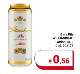 Centro Cash Birra Pils WILLIANBRAU Lattina 50 Cl offerta