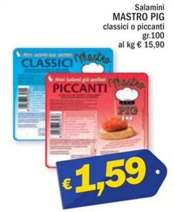 Salamini MASTRO PIG classici o piccanti gr.100