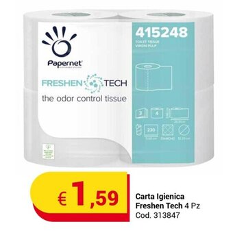 Centro Cash Carta Igienica Freshen Tech 4 Pz offerta