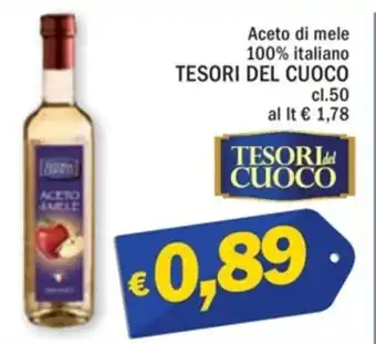 Ard Discount Aceto di mele 100% italiano TESORI DEL CUOCO cl.50 offerta