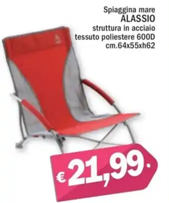Ard Discount Spiaggina mare ALASSIO struttura in acciaio tessuto poliestere 600D cm.64x55xh62 offerta