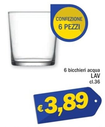 Ard Discount 6 bicchieri acqua LAV cl.36 offerta
