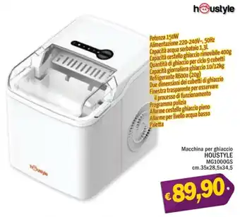 Ard Discount Macchina per ghiaccio HOUSTYLE MG1000GS cm.35x28,5x34,5 offerta