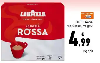Conad CAFFE' LAVAZZA qualità rossa, 250 gx 2 offerta