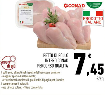 Conad PETTO DI POLLO INTERO CONAD PERCORSO QUALITA' offerta