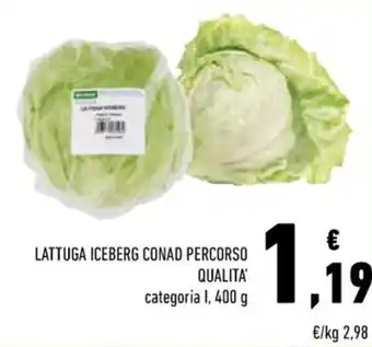 Conad LATTUGA ICEBERG CONAD PERCORSO QUALITA' categoria I, 400 g offerta