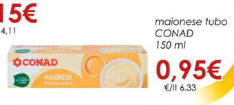 Conad maionese tubo CONAD 150 ml offerta