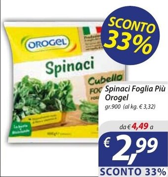 DiMeglio Spinaci Foglia Più Orogel gr. 900 offerta