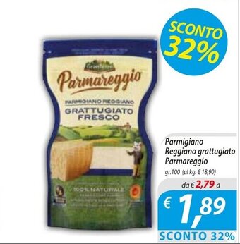 DiMeglio Parmigiano Reggiano grattugiato Parmareggio gr. 100 offerta